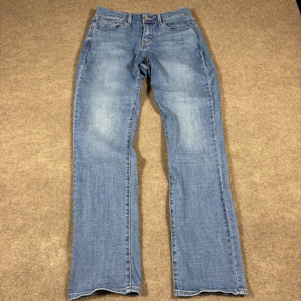 Levi's 505 Straight Jeans Women 4 Blue Denim Mid Rise 30.5" Inseam Everyday Wear